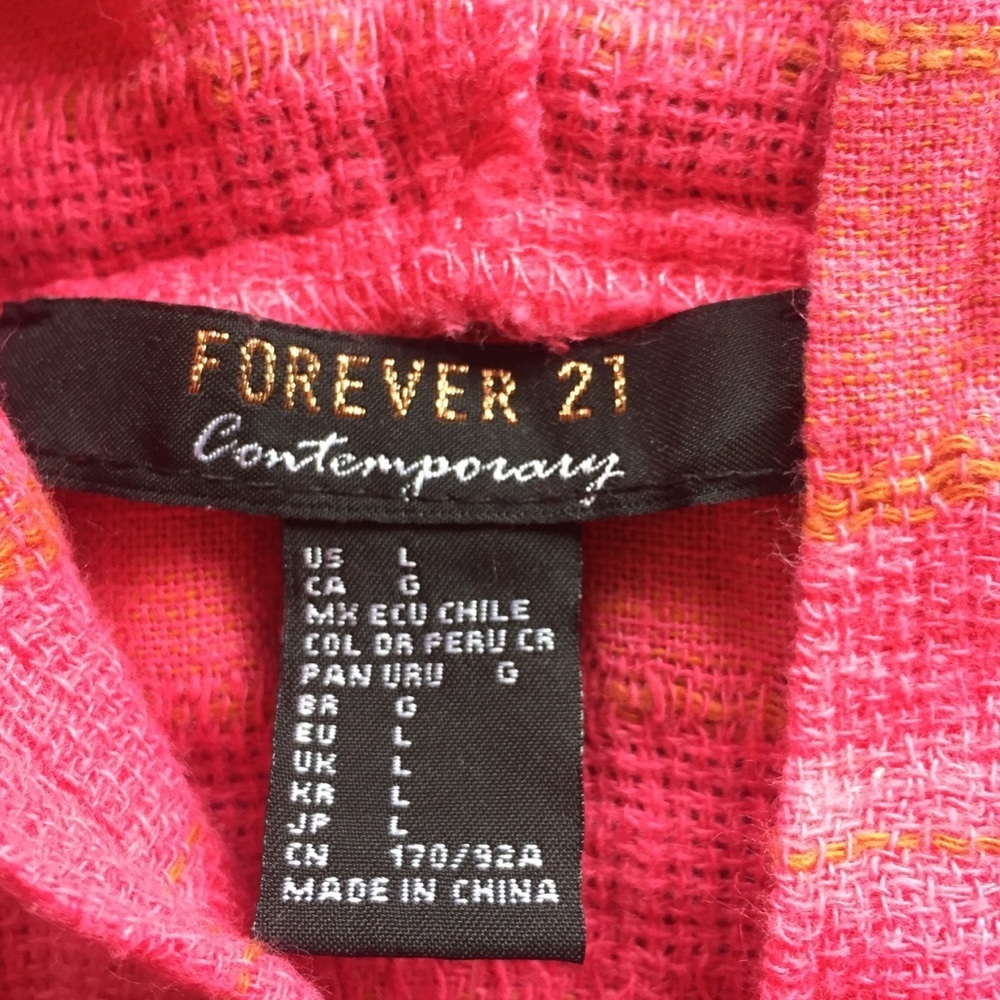 Forever 21 Cropped Linen Poncho - Picture 3 of 5